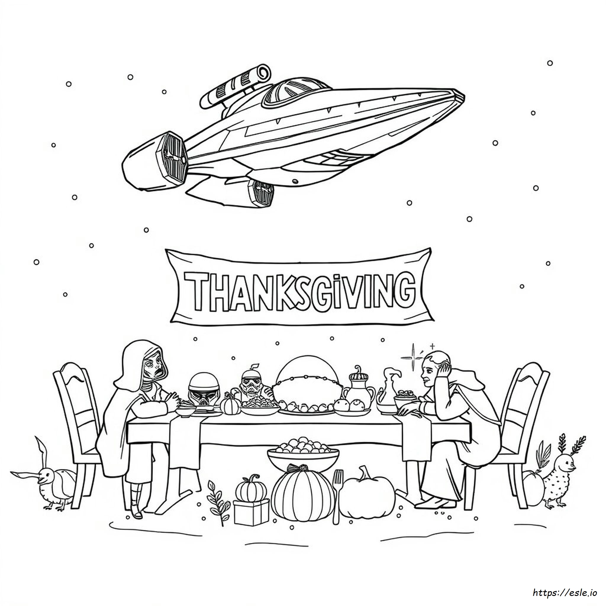 Star Wars Thanksgiving Ausmalbilder