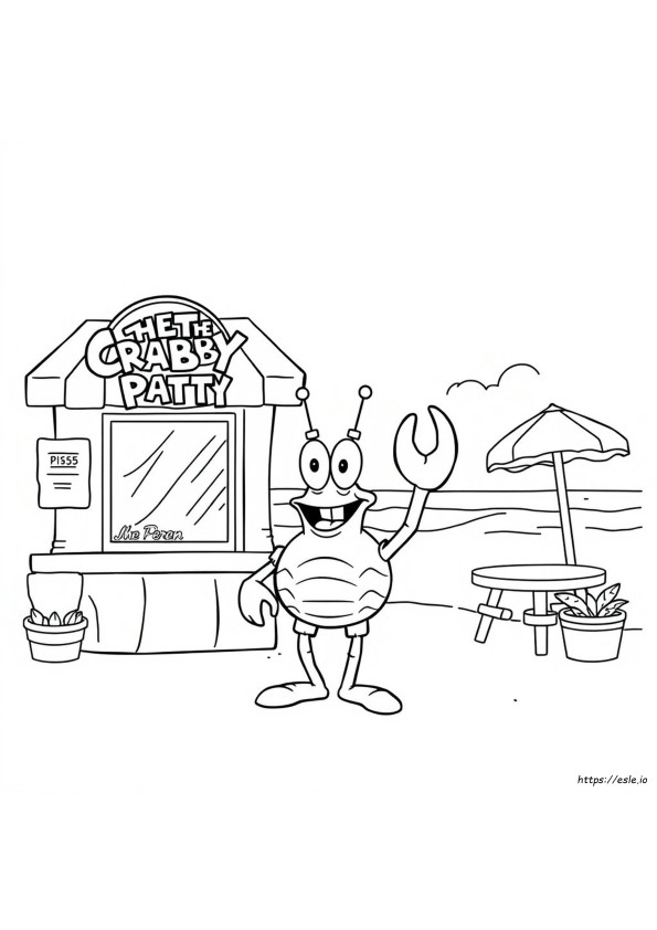 Páginas Para Colorear De Krusty Krab Para Imprimir