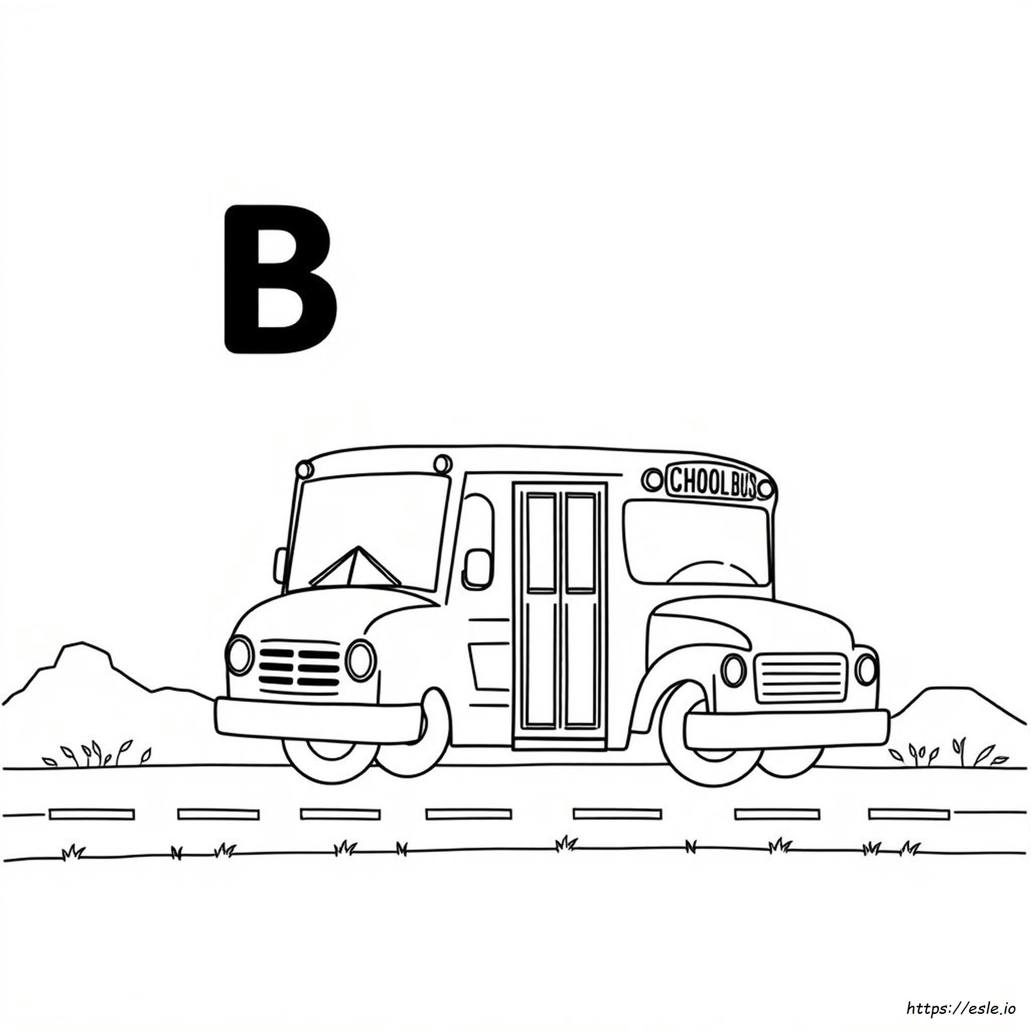 B Is For Bus Coloring Page