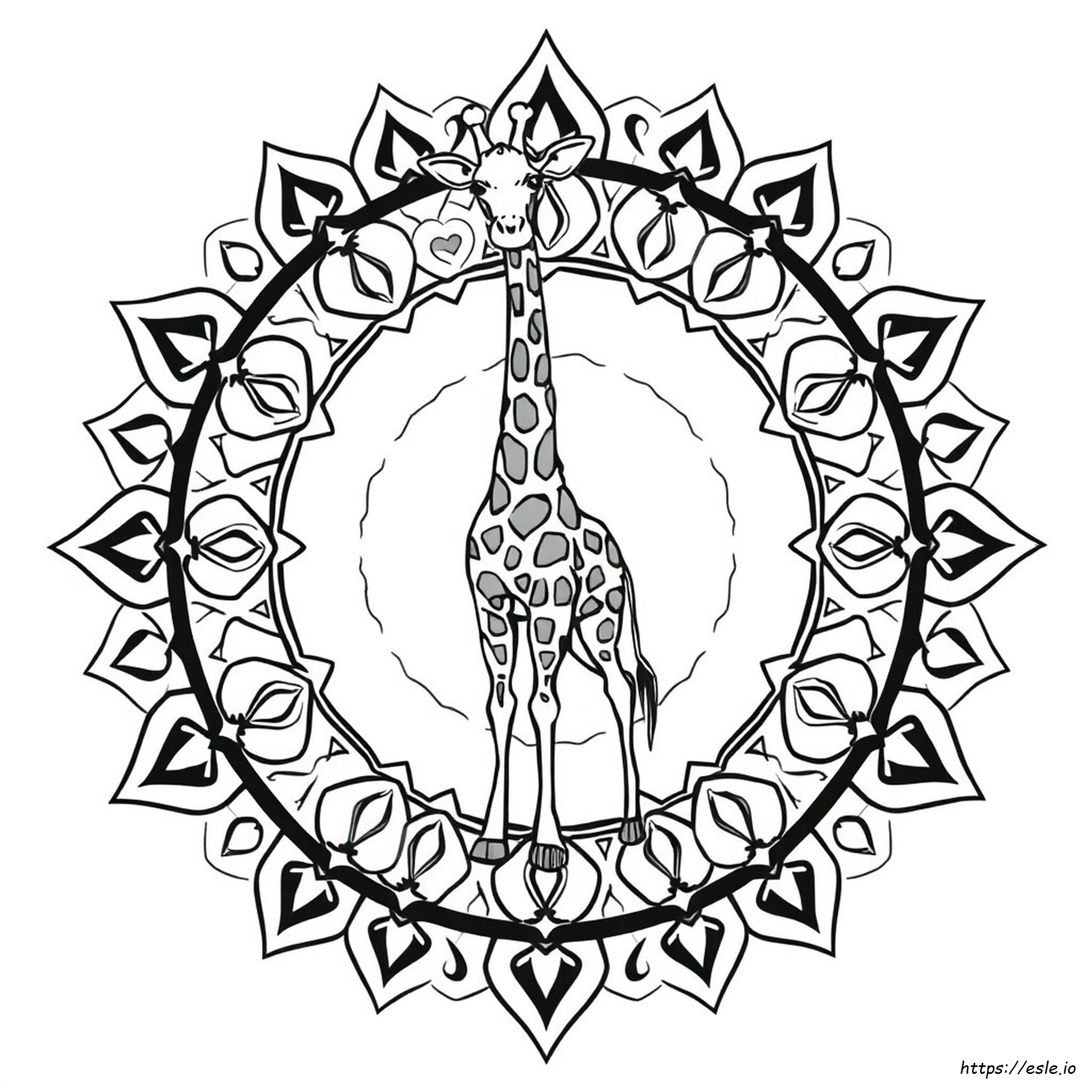 Mandala Giraffa Da Colorare