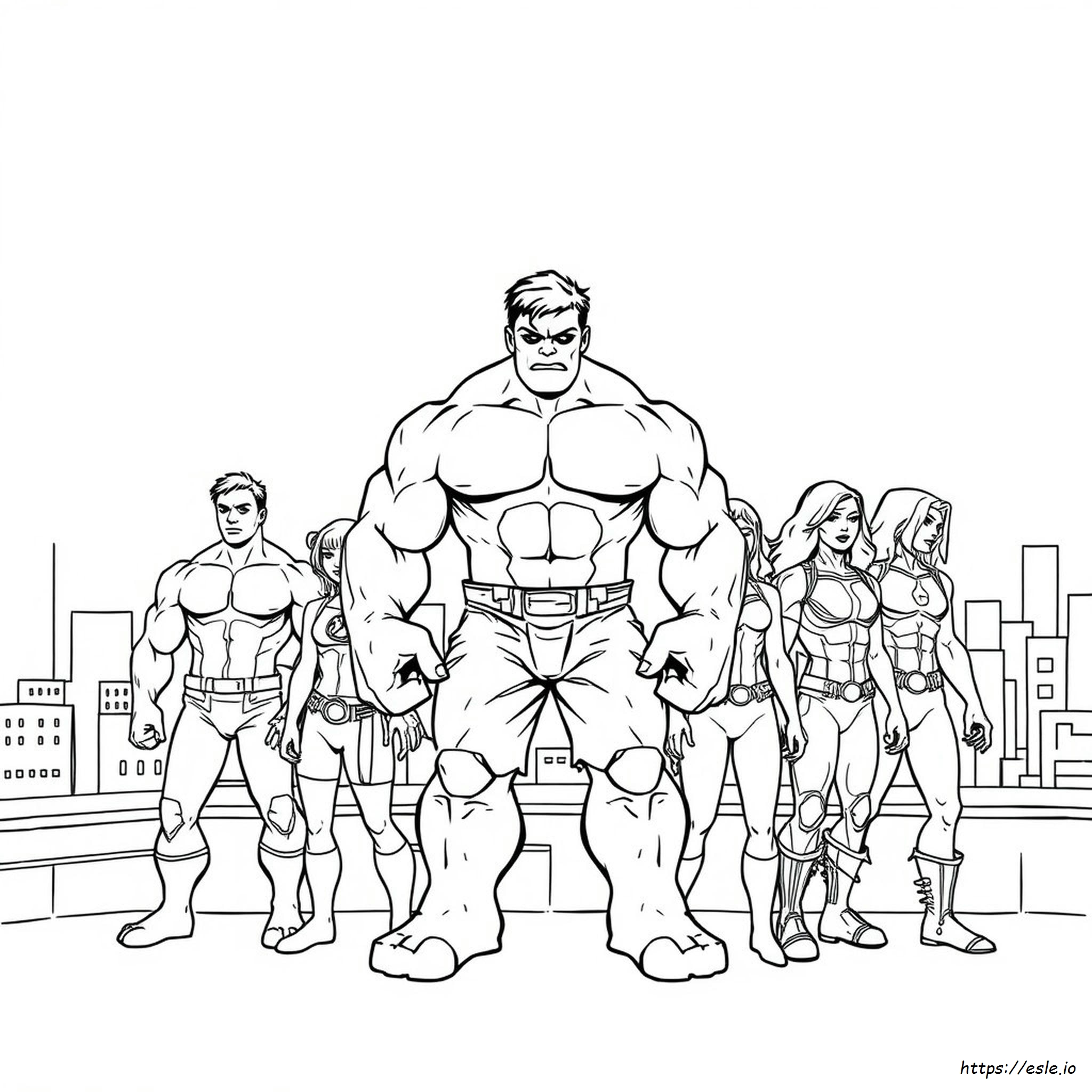 Disegni Da Colorare Di Hulk Degli Avengers Da Stampare