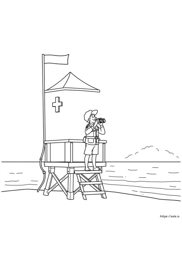 Lifeguard Coloring Sheet