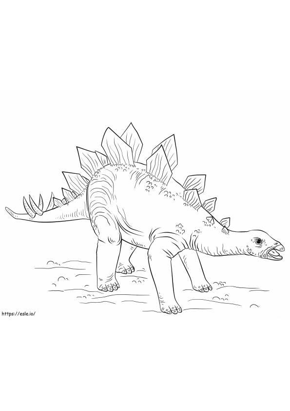 jovem estegossauro para colorir