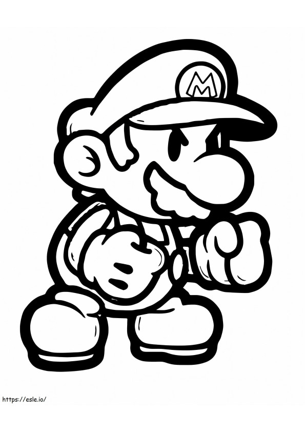 Mario Kickboxing de colorat