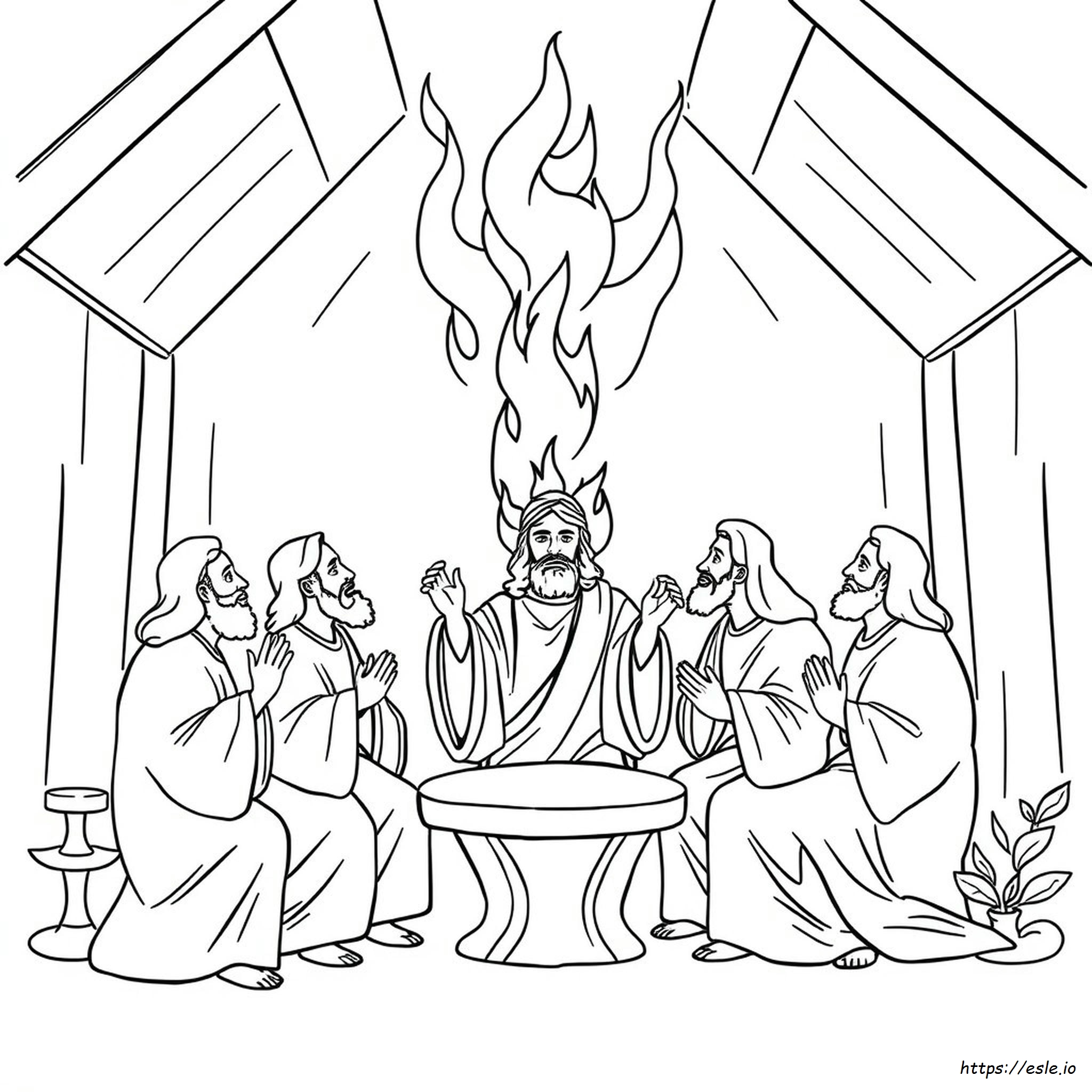 Pentecost Coloring Page Catholic