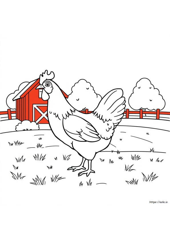 Coloring Picture Of Chicken