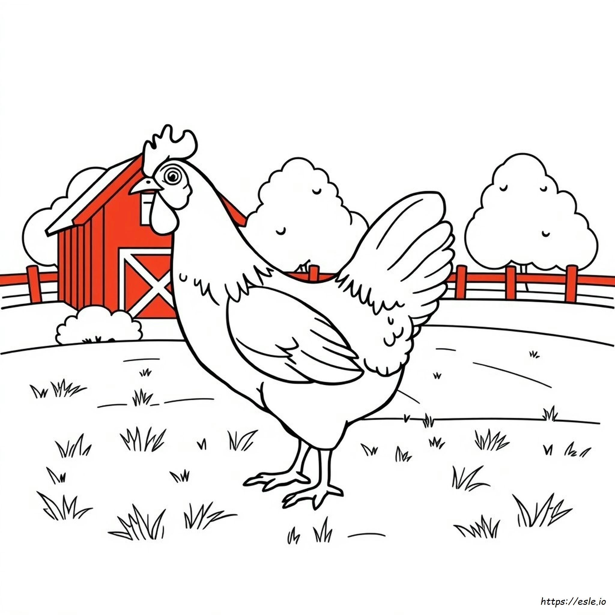 Coloring Picture Of Chicken