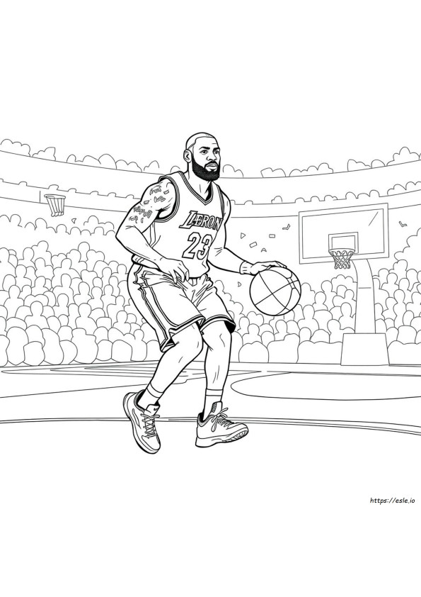 Realistische Lebron James Ausmalbilder