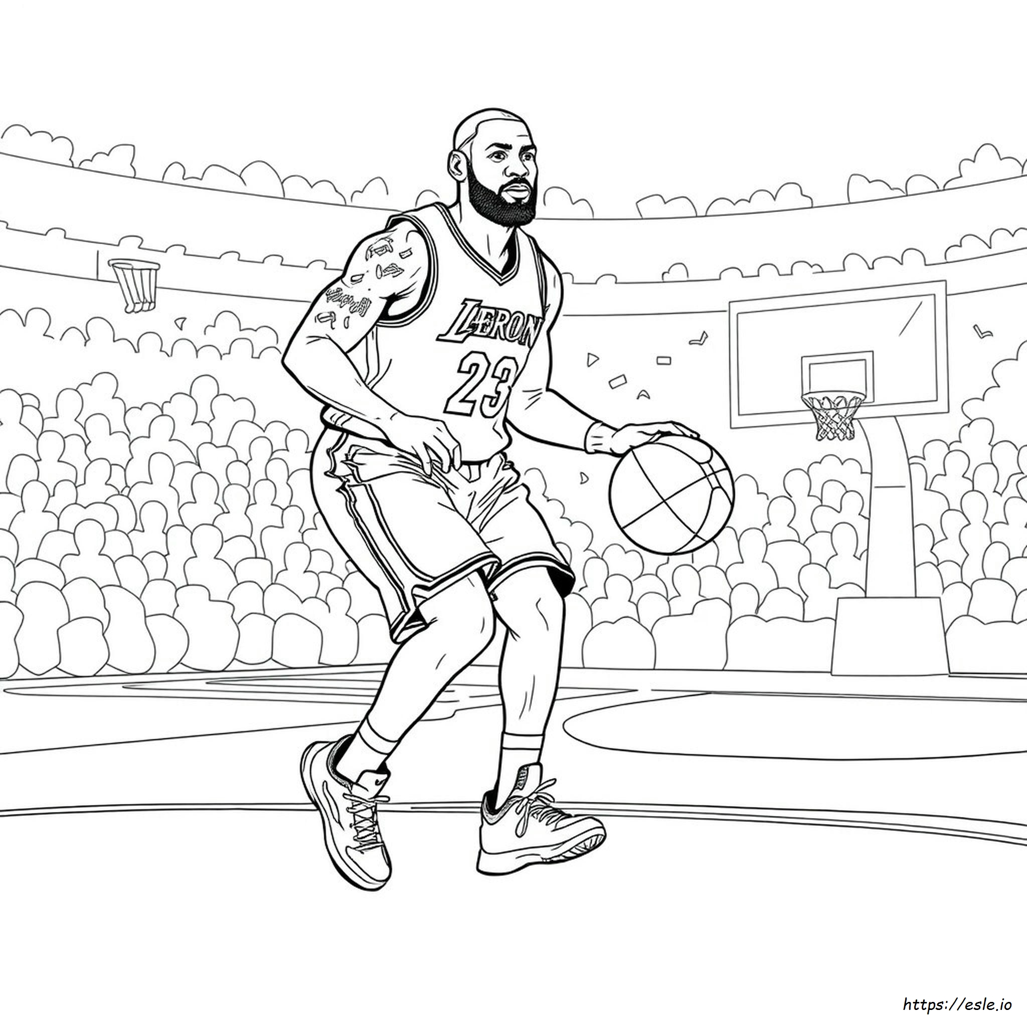 Realistic Lebron James Coloring Pages