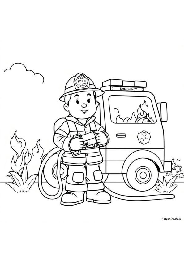 Fire Drill Coloring Page