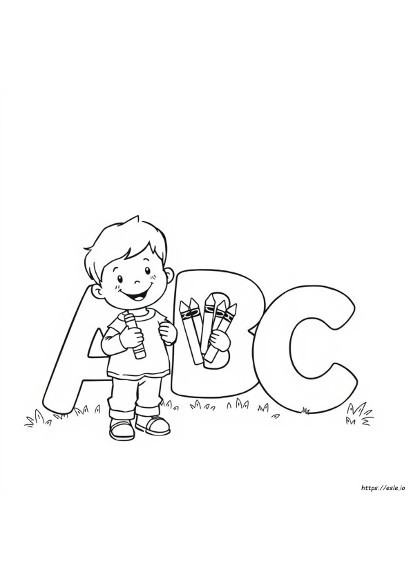 ABC ぬりえ 未就学児向け 無料