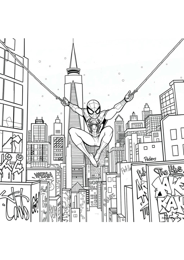 Miles Morales Spider Man Into The Spider Verse Coloring Sheets
