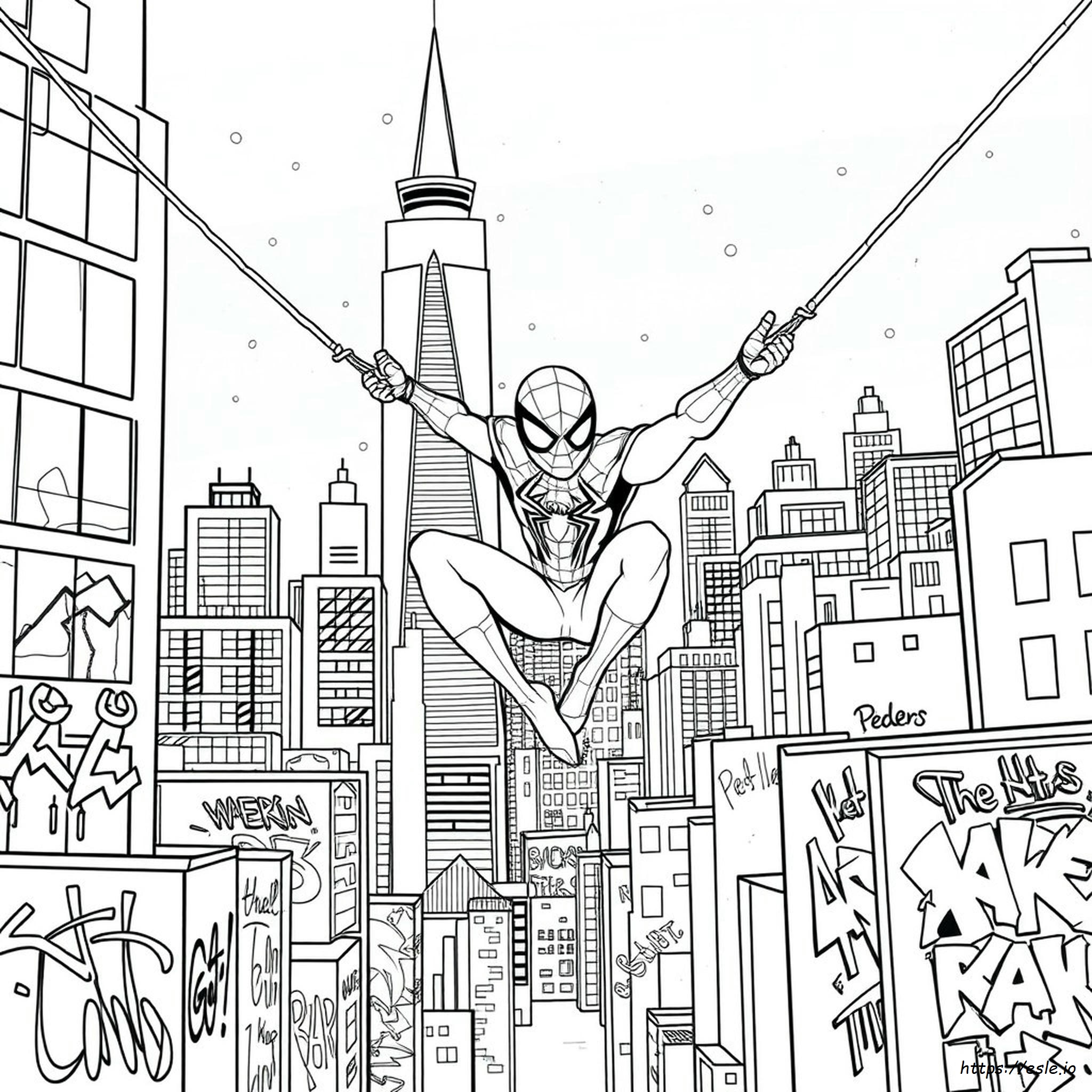 Miles Morales Spider Man Into The Spider Verse Coloring Sheets