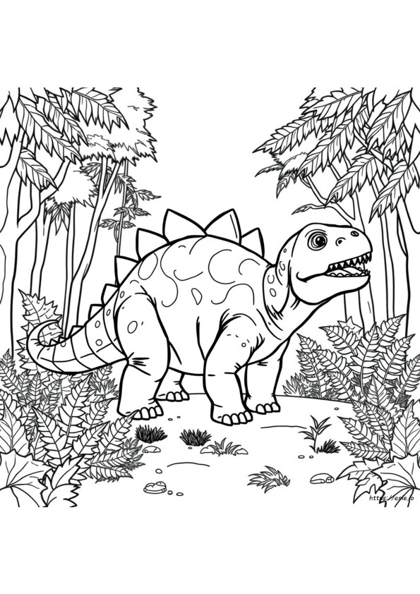 Ankylosaurus Gambar Mewarnai Dapat Dicetak