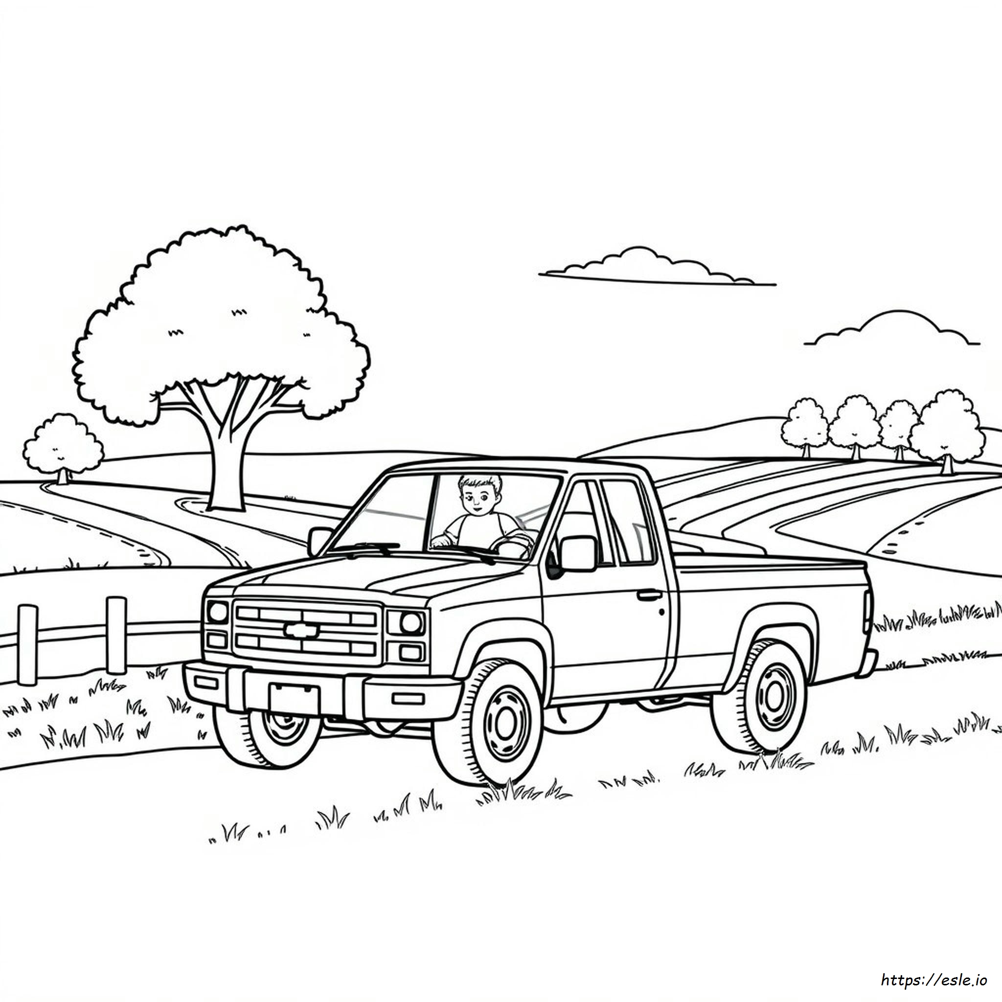 Camioneta Pickup Para Colorear