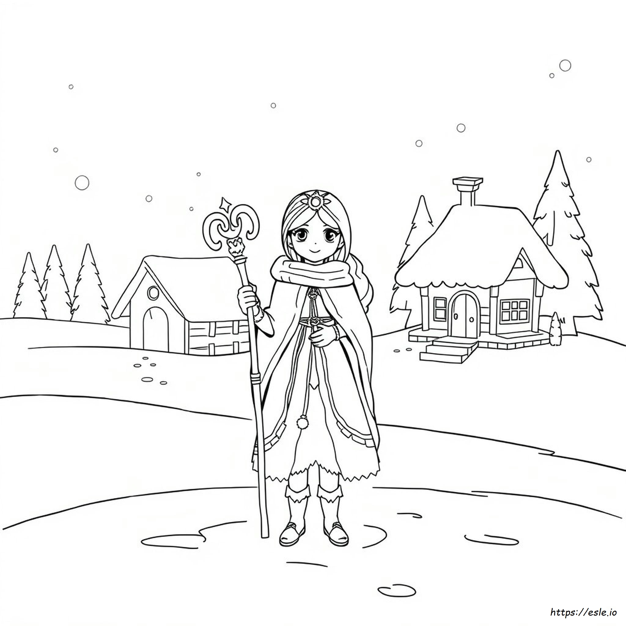 Principessa Invernale Da Colorare