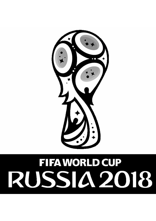  FIFA ワールドカップ 2018 A4 ぬりえ - 塗り絵