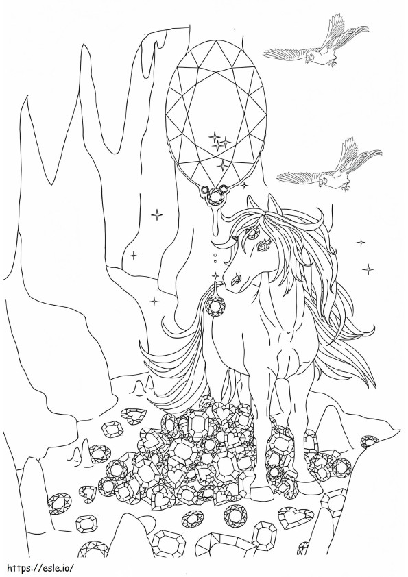 Belle With Diamonds coloring page