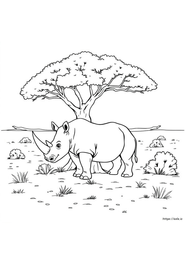 Rhinoceros Coloring Page