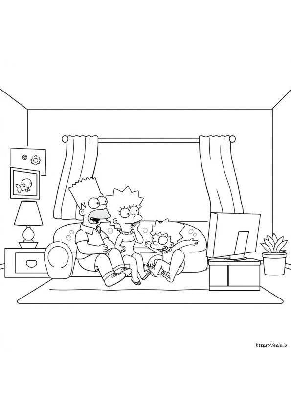 Simpsonlar Boyama Sayfaları Yazdırılabilir