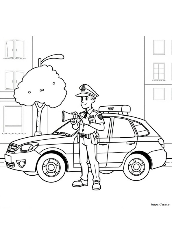 Polis Memuru Boyama Sayfası