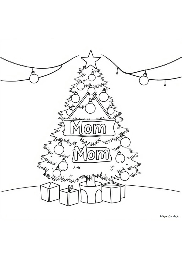 Selamat Natal Ibu Gambar Mewarnai