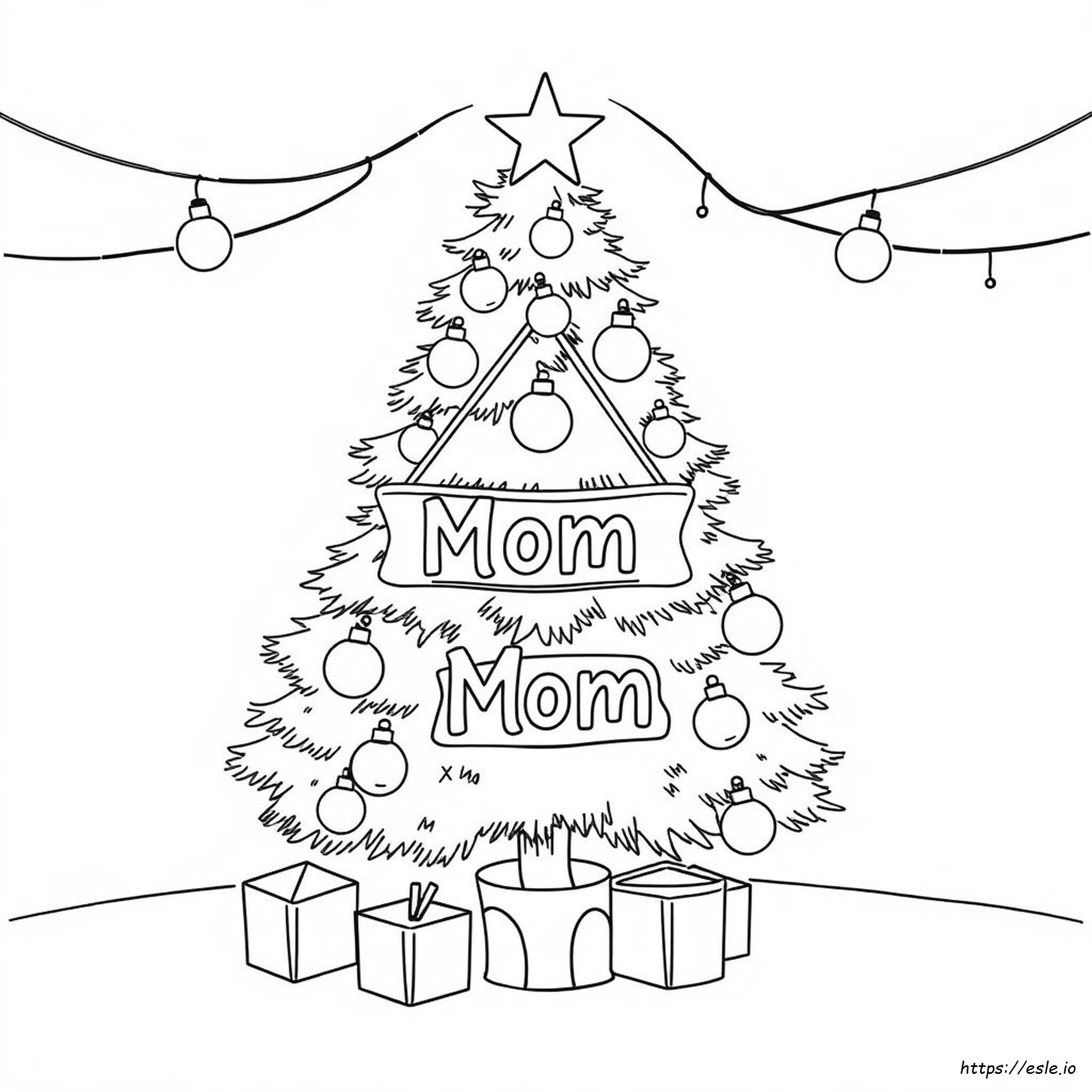 Feliz Navidad Mama Paginas Para Colorear