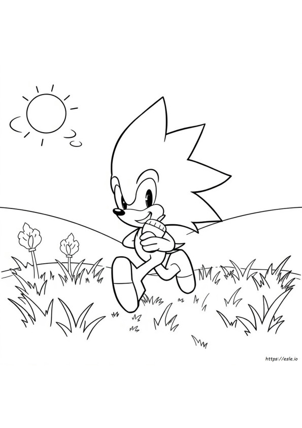 Gambar Mewarnai Sonic