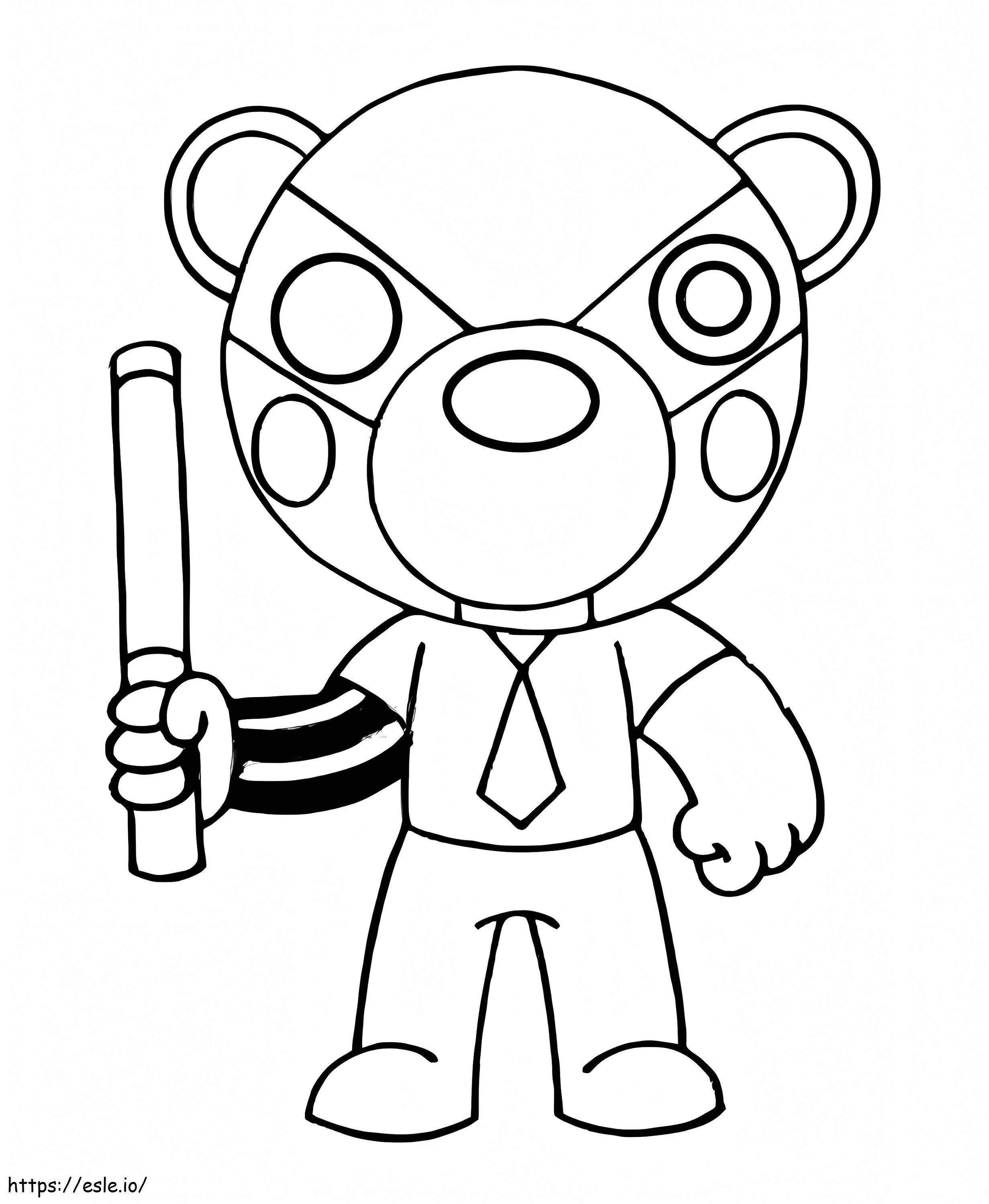 Badgy Piggy Roblox coloring page