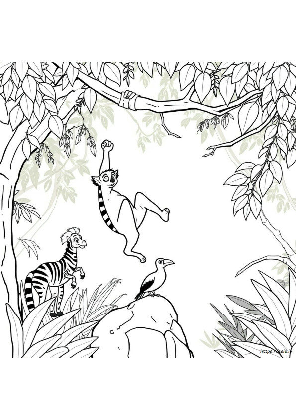 Madagaskar Ausmalbilder