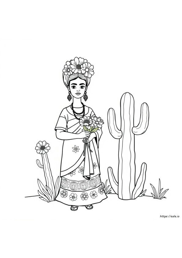 Frida Kahlo De Colorat