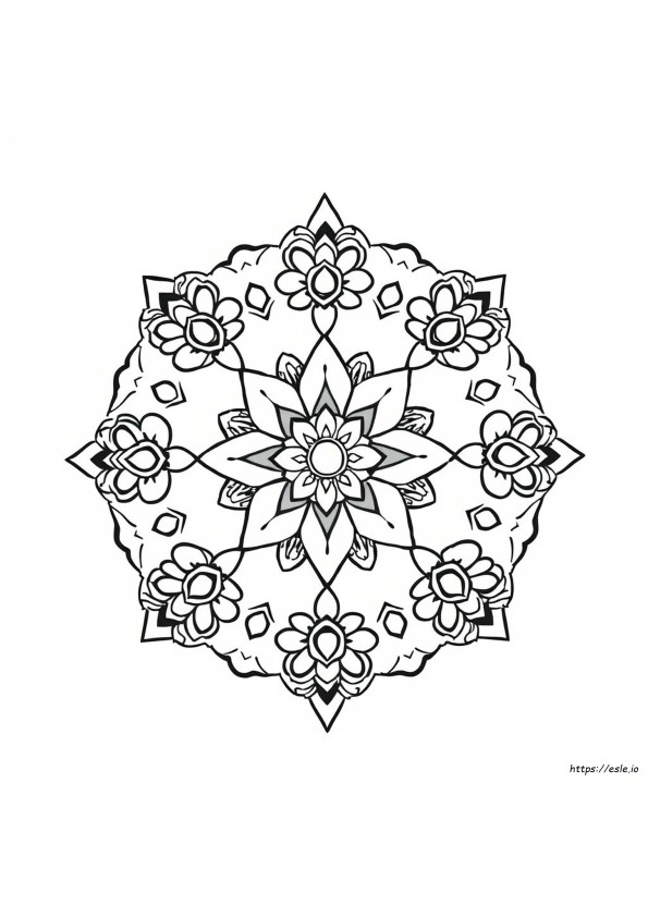 Pola Rangoli Mewarnai Dapat Dicetak