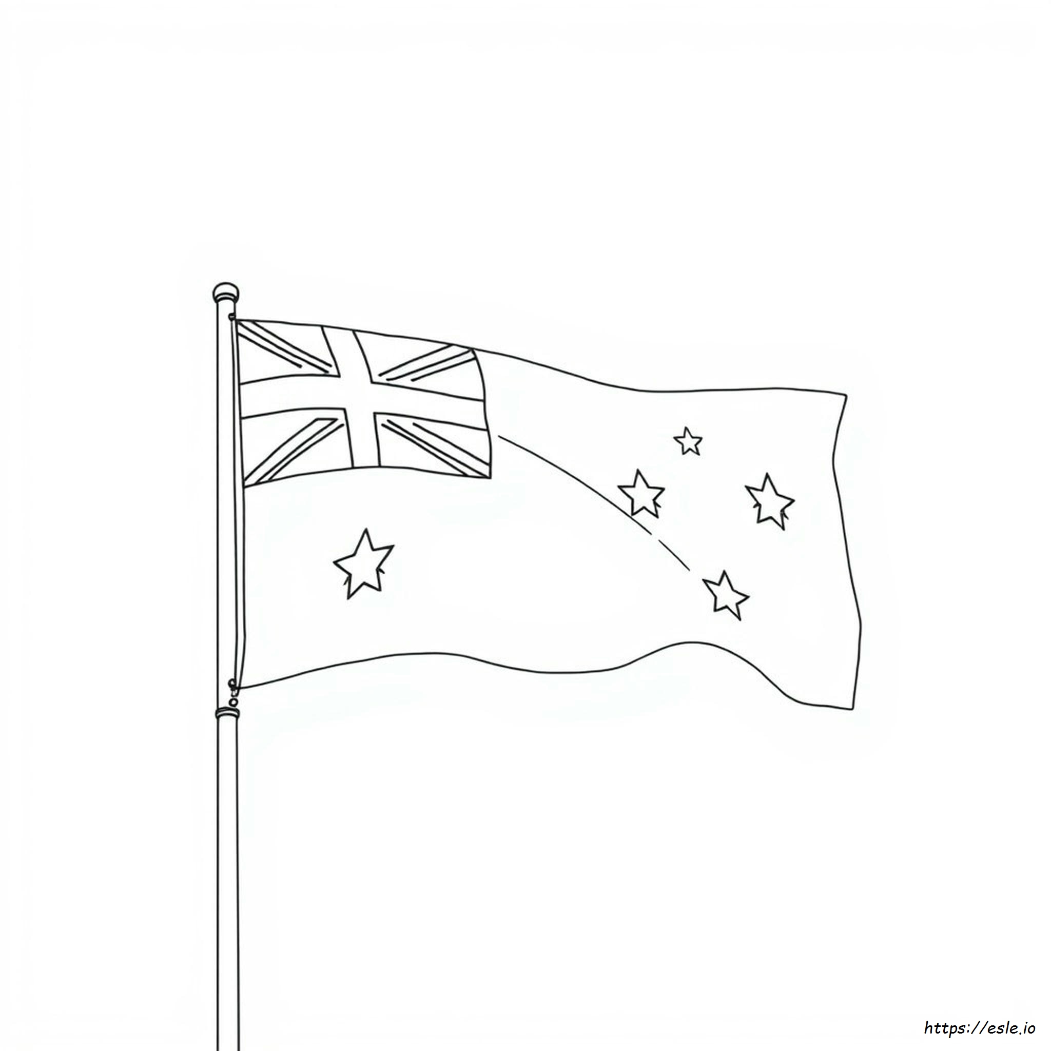 Bandera De Australia Para Colorear