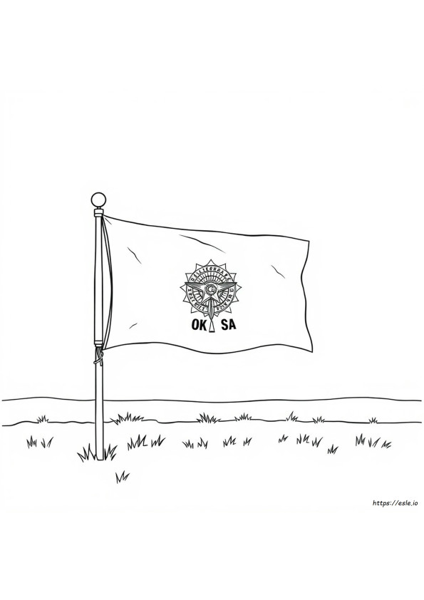 Oklahoma Flag Coloring Page