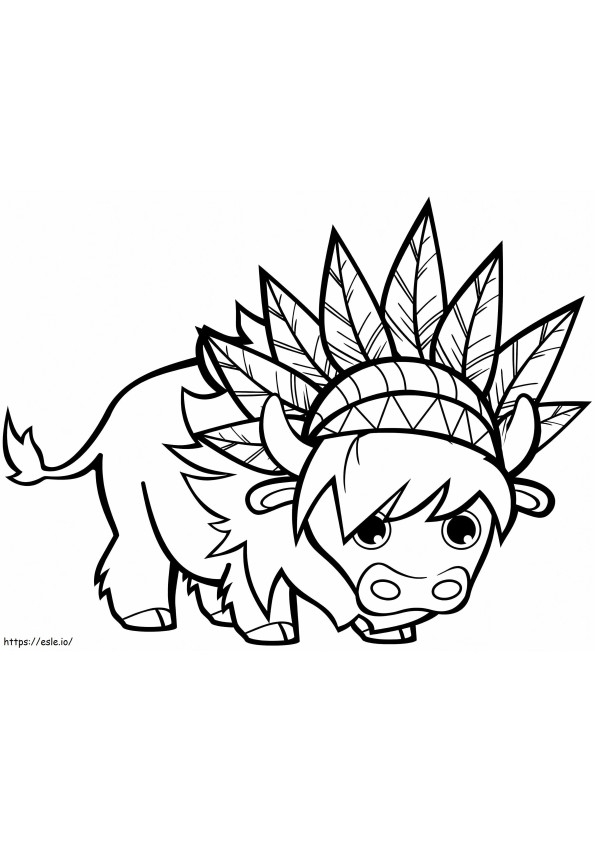 Funny Bison coloring page