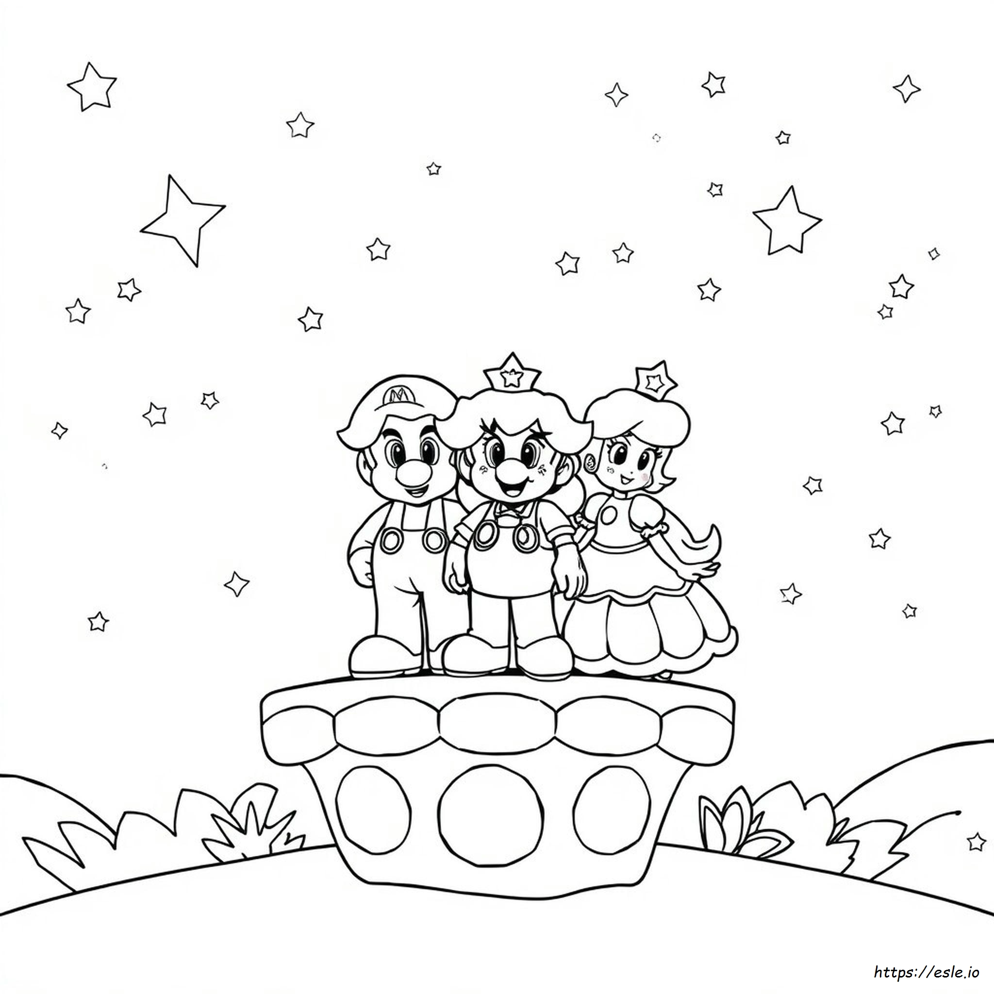 Super Mario Prinzessin Peach Daisy Und Rosalina Ausmalbilder