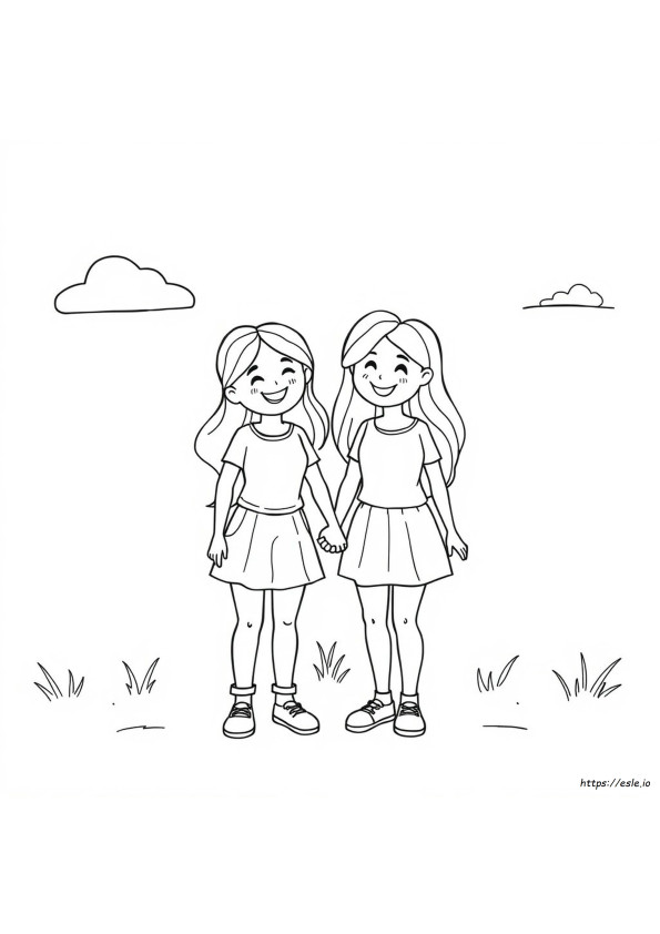 Persahabatan Bff Gambar Mewarnai