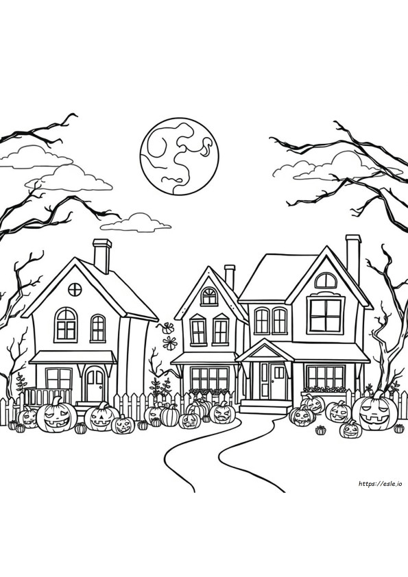 Gambar Mewarnai Halloween Untuk Sekolah Menengah