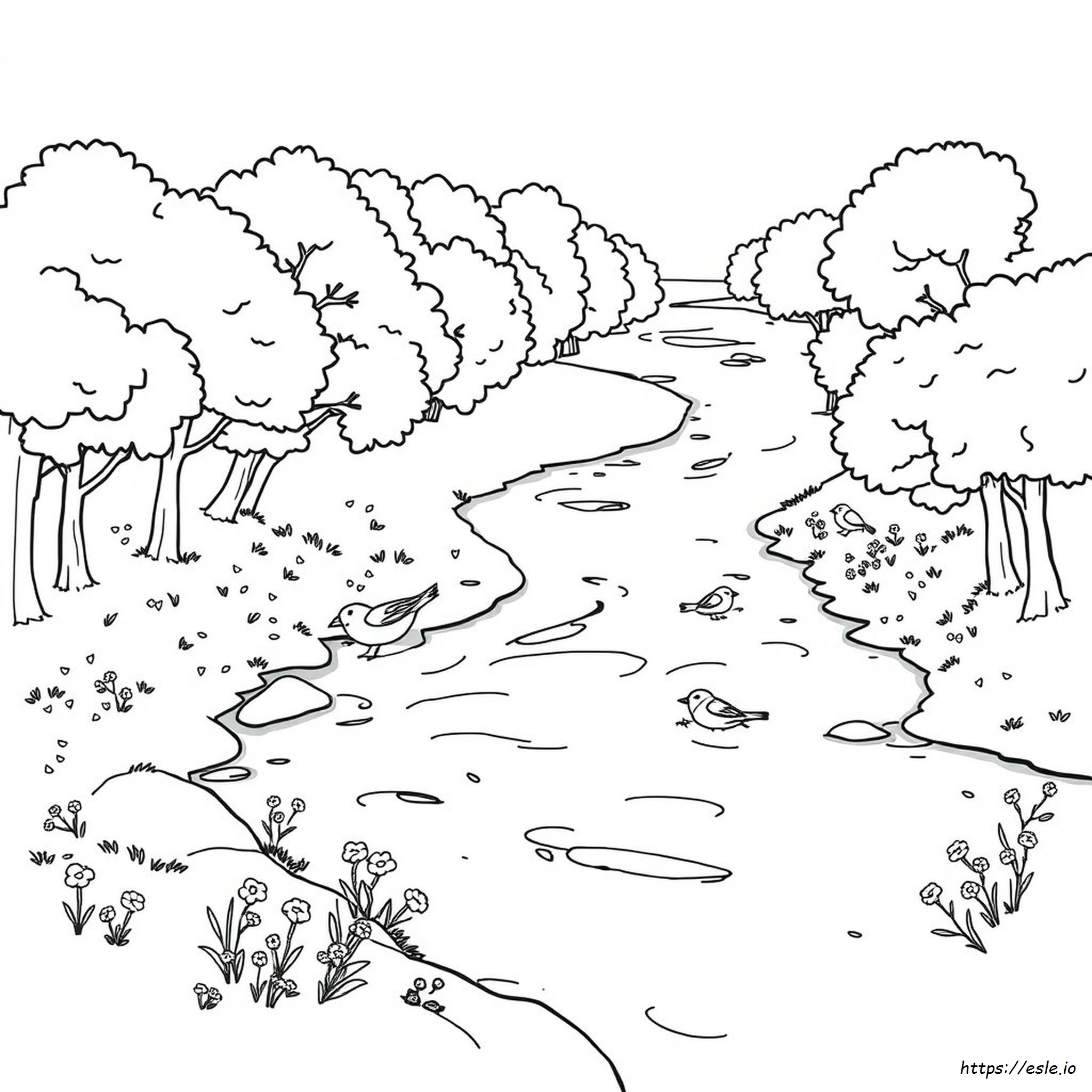 Colouring Picture Of River