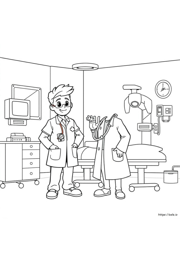 Doctor Kit Coloring Page