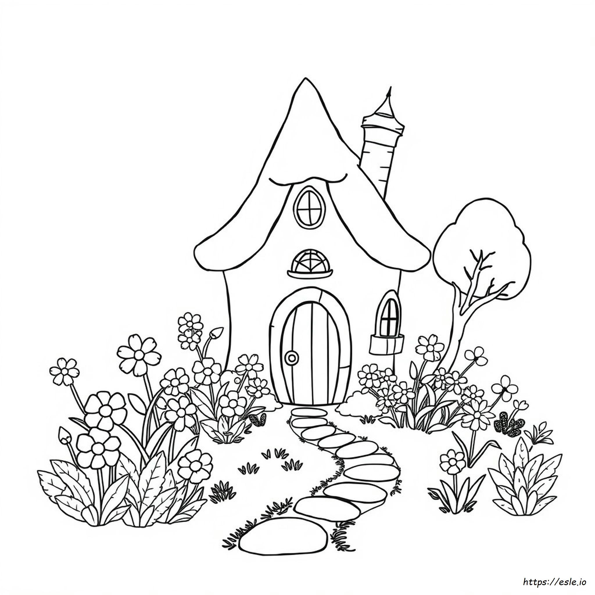 Casas De Hadas Para Colorear