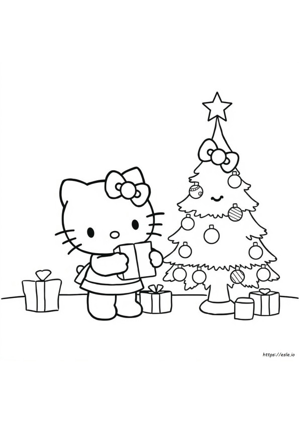 Hello Kitty Coloring Pages For Christmas