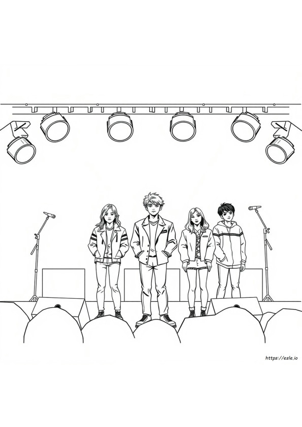 K Pop Coloring Pages