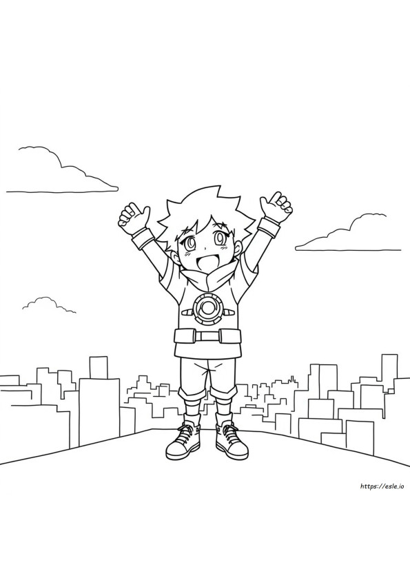 Gambar Mewarnai Deku My Hero Academia