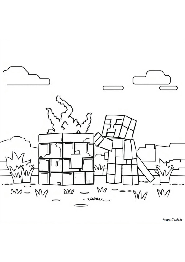 Minecraft Tnt Coloring Pages