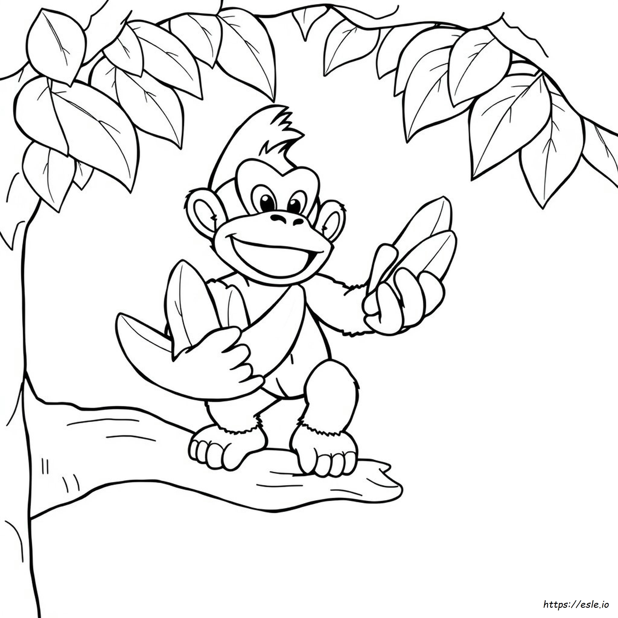 Diddy Kong Colouring Pages