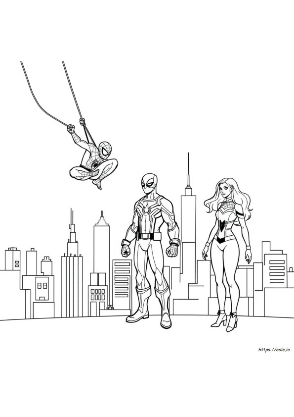 Kolorowanki Spider-Man I Przyjaciele