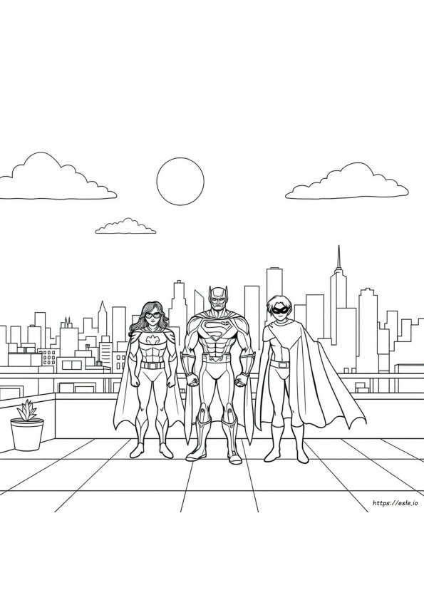 Gambar Mewarnai Superthings