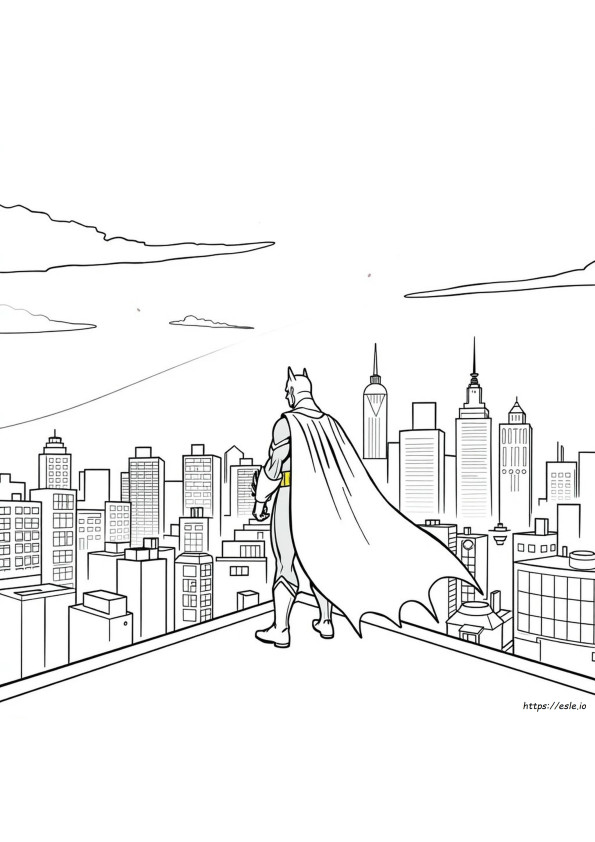 Batman Kartun Gambar Untuk Mewarnai