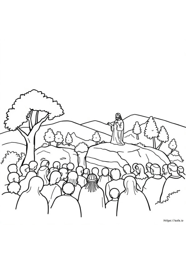 Sermon Di Bukit Gambar Mewarnai